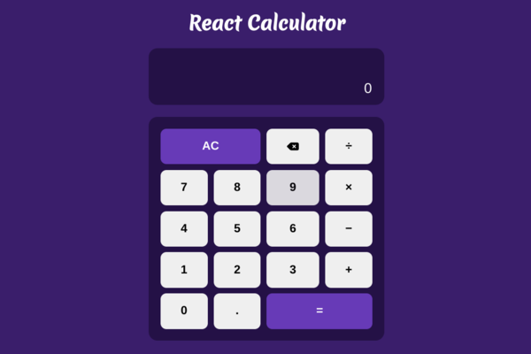 React Calculator Project